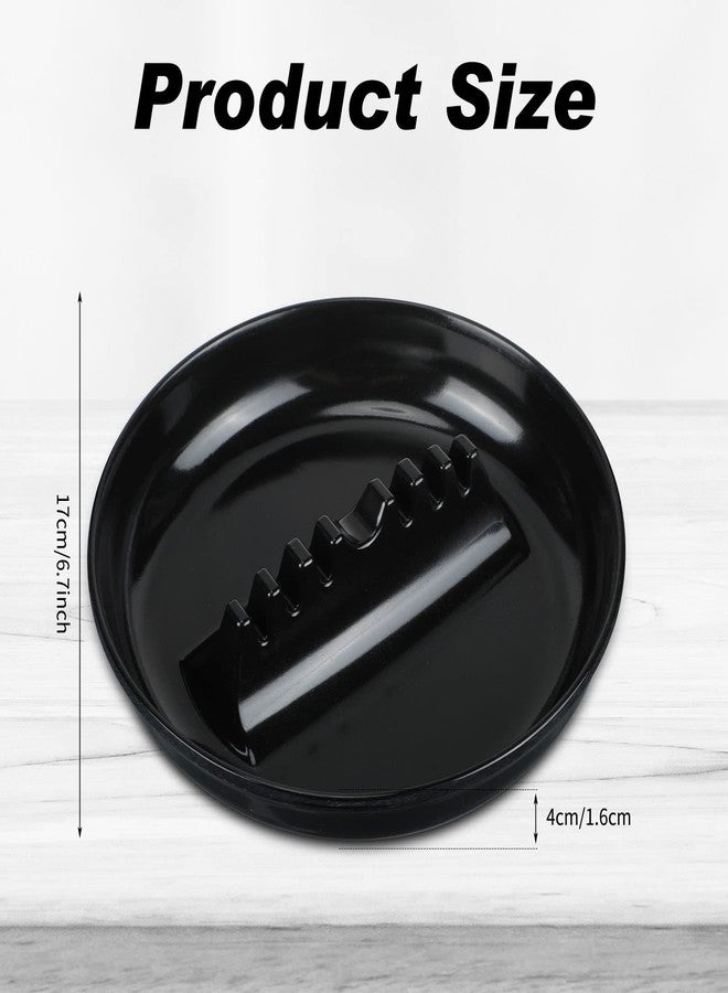 Reginary 12 Pcs Round Ashtray Large Plastic 6.69" Ashtray Holder Vintage Ash Tray for Indoor Outdoor Home Bar Restaurant Tabletop Ash Tray - Image 2